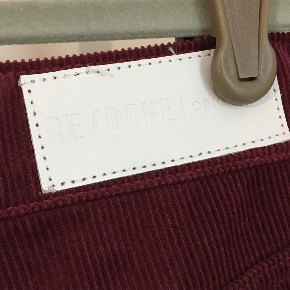 Re/Done Stove Pipe Corduroy Button Fly Pants - Picture 6 of 7